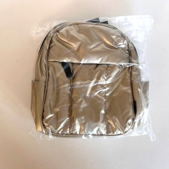 Calpak Luka Mini Backpack Gold Metallic - Picture 4 of 6